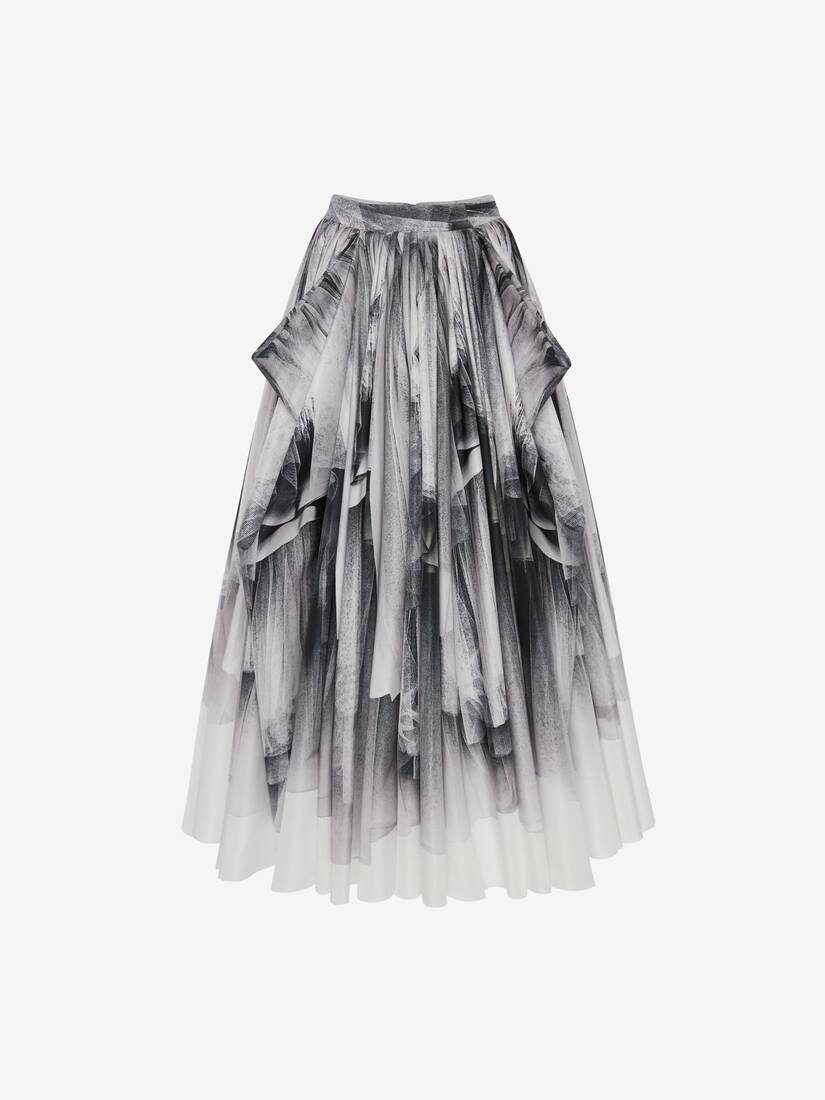 Faldas Alexander McQueen Tulle Toile Bow Drape Faille Mujer - Negros - Mexico 629-FIEXBJ